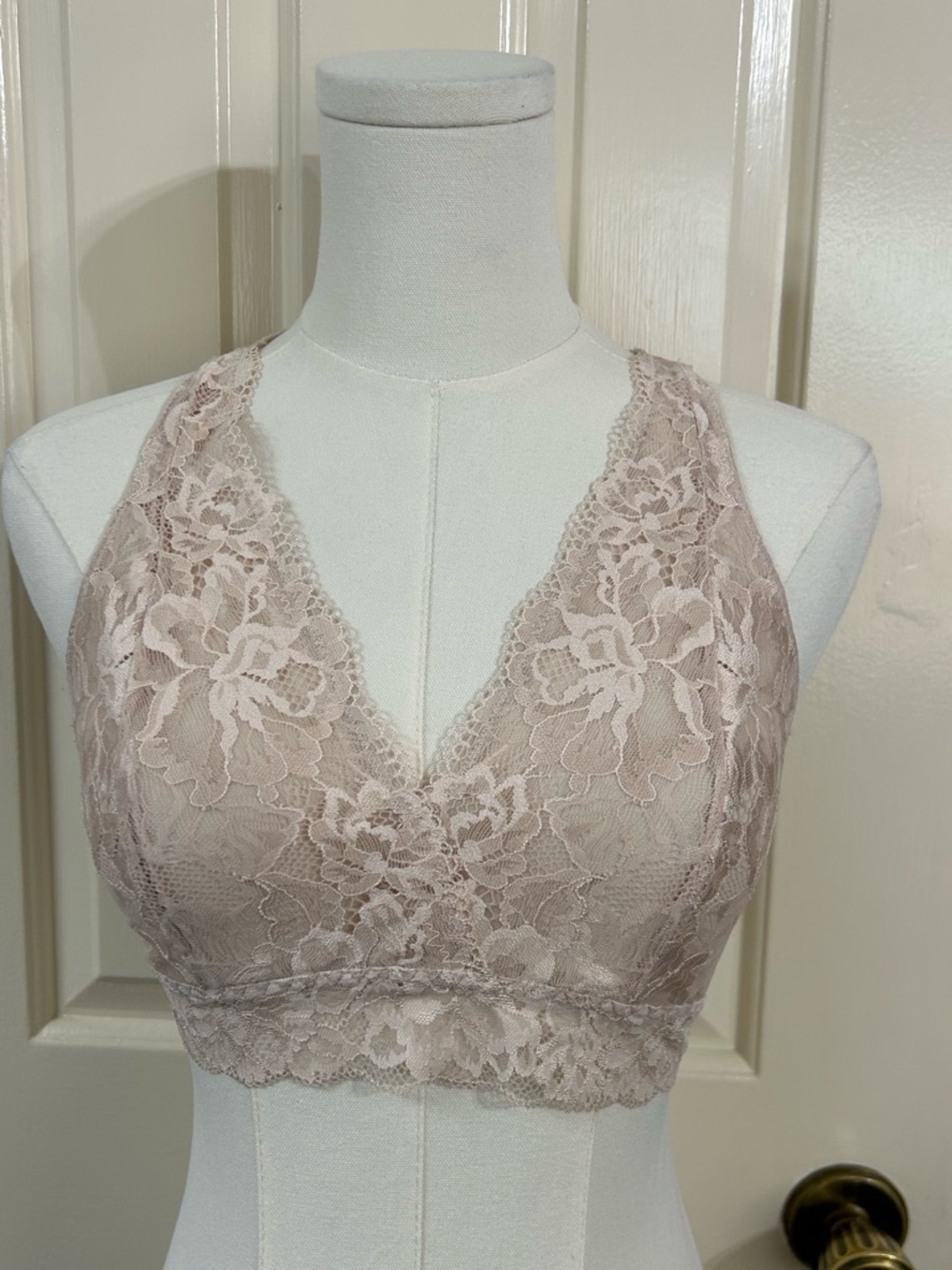 3 Soma Embraceable Lace Back Bralettes Size Small Navy, Black, Ivory, Beige